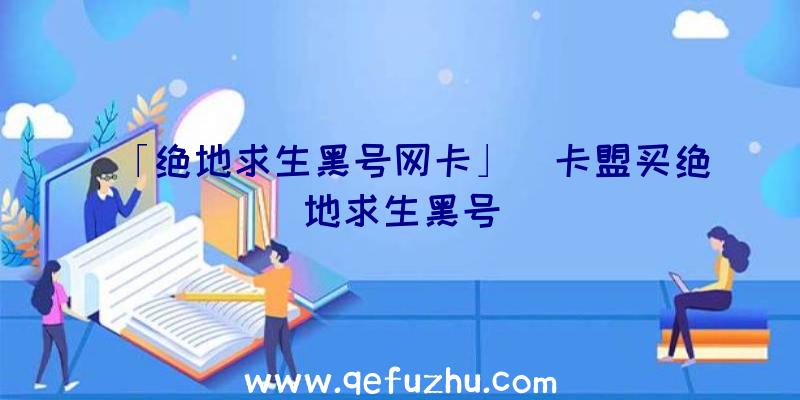 「绝地求生黑号网卡」|卡盟买绝地求生黑号